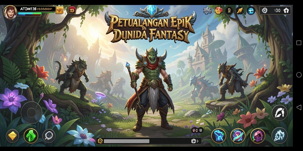 Tampilan menarik dari gameplay ATOM138 dengan berbagai petualangan seru.