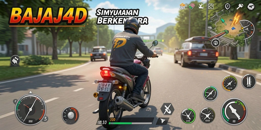 Screenshot gameplay BAJAJ4D yang menunjukkan pengalaman berkendara yang realistis.