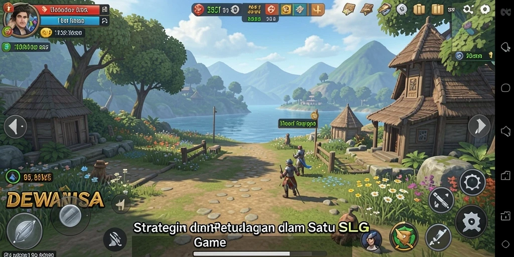 Tampilan gameplay DEWANUSA yang memukau dengan pertempuran strategis.