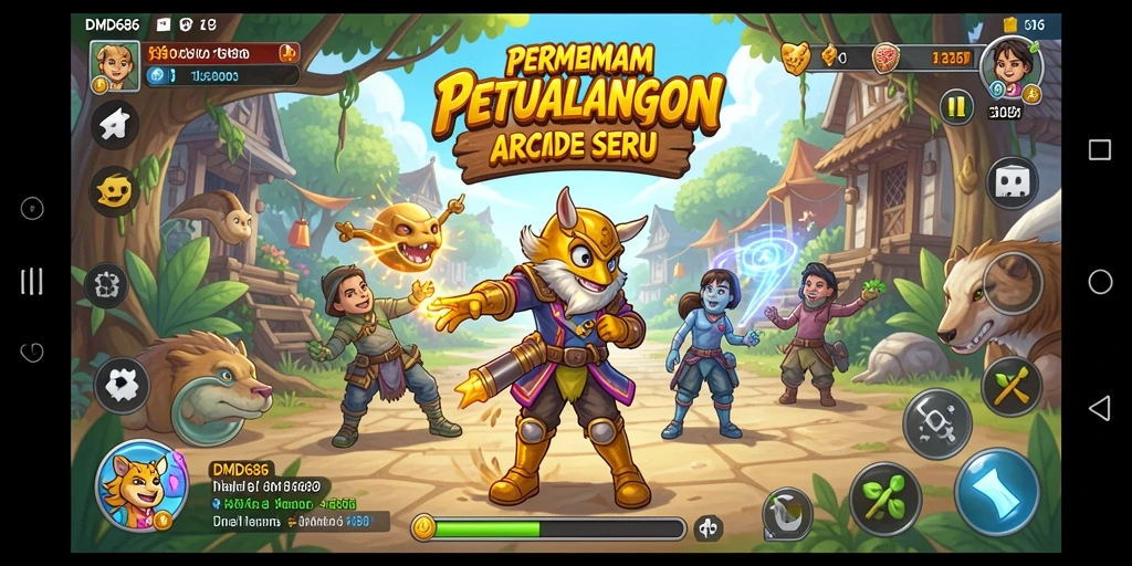 Tampilan gameplay seru DMD686 dengan grafis yang menarik.