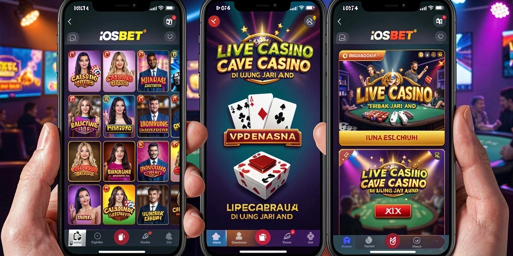 Tampilan menarik dari gameplay Live Casino di IOSBET.
