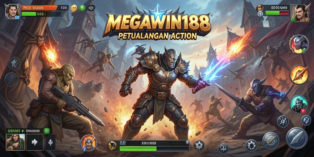 Tampilan aksi seru dalam gameplay MEGAWIN188 yang mendebarkan.
