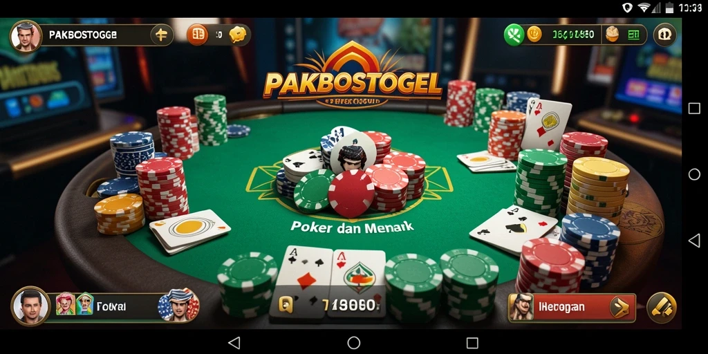 Tampilan menarik gameplay poker di PAKBOSTOGEL.