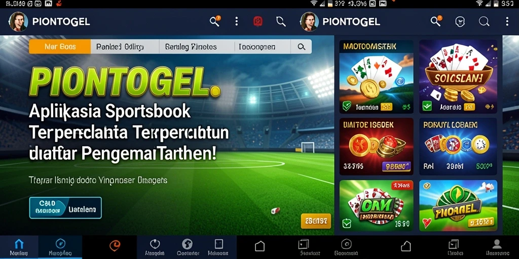 Tampilan utama PIONTOGEL menampilkan fitur taruhan olahraga secara langsung.