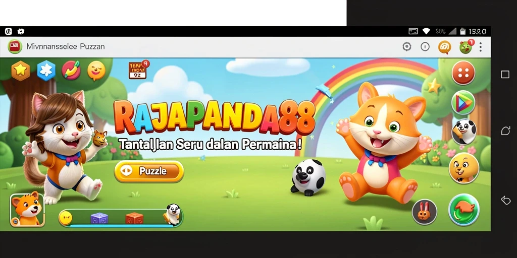 Tampilan gameplay RAJAPANDA88 yang menantang dan seru.