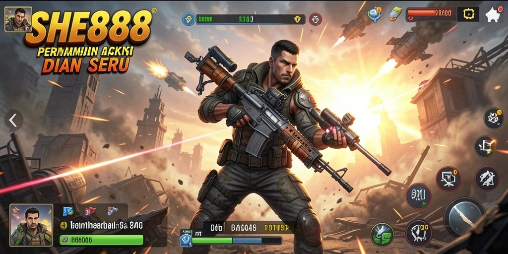 Screenshot SHE888 menampilkan aksi seru dan grafis menawan dari permainan.