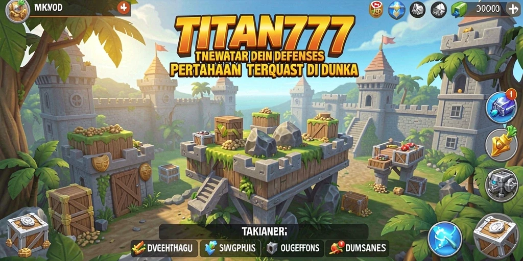 Tampak aksi seru dalam mempertahankan menara di TITAN777!