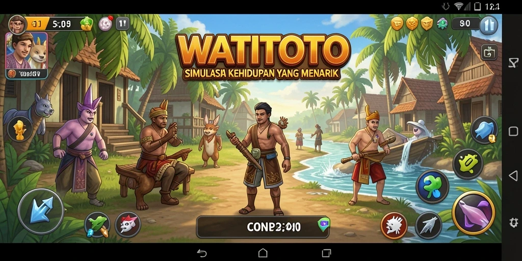 Tampilan gameplay WATITOTO yang menarik dan interaktif.